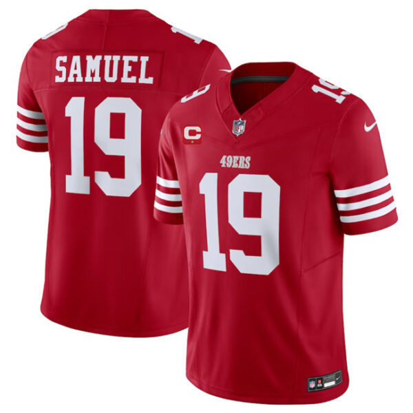 Men’s San Francisco 49ers #19 Deebo Samuel Red 2023 F.U.S.E. With 1-Star C Patch Vapor Untouchable Limited Football Stitched Jersey