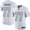 Nike Raiders #77 Austin Howard White Men’s Stitched NFL Limited Rush Jersey