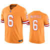 Men’s Tampa Bay Buccaneers #6 Baker Mayfield Orange Throwback Limited Stitched Jersey