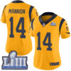 Women’s Los Angeles Rams #14 Sean Mannion Gold Nike NFL Rush Vapor Untouchable Super Bowl LIII Bound Limited Jersey