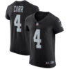 Nike Oakland Raiders #4 Derek Carr Vapor Untouchable Elite Player Black Jersey