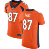 Broncos #87 Noah Fant Orange Team Color Men’s Stitched Football Vapor Untouchable Elite Jersey