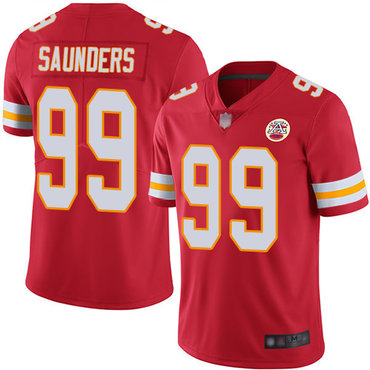 Chiefs #99 Khalen Saunders Red Team Color Men’s Stitched Football Vapor Untouchable Limited Jersey