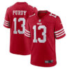 Men’s San Francisco 49ers #13 Brock Purdy Red Stitched Game Football Jersey
