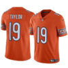 Men’s Chicago Bears #19 Tory Taylor Orange Vapor Football Stitched Jersey