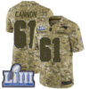#61 Limited Marcus Cannon Camo Nike NFL Men’s Jersey New England Patriots 2018 Salute to Service Super Bowl LIII Bound