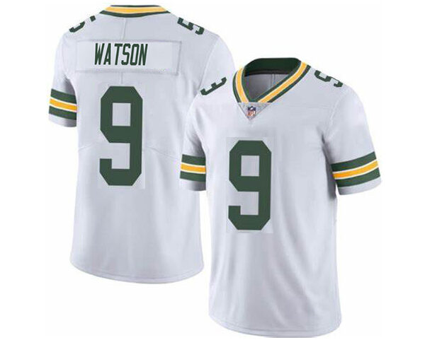 Men’s Green Bay Packers #9 Christian Watson White Vapor Untouchable Limited Stitched Football Jersey