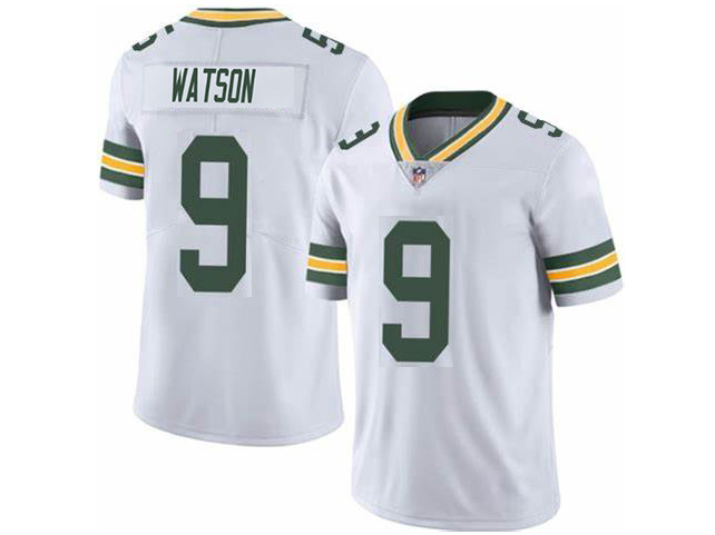 Men’s Green Bay Packers #9 Christian Watson White Vapor Untouchable Limited Stitched Football Jersey