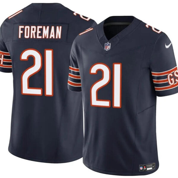 Men’s Chicago Bears #21 D’Onta Foreman Navy 2023 F.U.S.E. Vapor Football Stitched Jersey