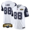 Men’s Dallas Cowboys #88 CeeDee Lamb White Navy 2023 F.U.S.E. NFC East Champions Patch Football Stitched Jersey
