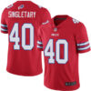 Bills #40 Devin Singletary Red Men’s Stitched Football Limited Rush Jersey