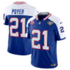 Men’s Buffalo Bills #21 Jordan Poyer Blue White 2023 F.U.S.E. 75th Anniversary Throwback Vapor Untouchable Limited Football Stitched Jersey