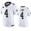 Men’s New Orleans Saints #4 Derek Carr White 2023 F.U.S.E. With 4-Star C Patch Vapor Untouchable Limited Football Stitched Jersey
