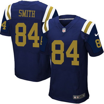 Men’s New York Jets #84 Devin Smith Navy Blue Alternate NFL Nike Elite Jersey