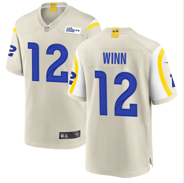Men’s Los Angeles Rams #12 Dresser Winn Bone Stitched Football Game Jersey
