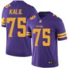 Nike Vikings #75 Matt Kalil Purple Men’s Stitched NFL Limited Rush Jersey
