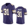 Men’s Minnesota Vikings #31 Cam Akers Purple 2023 F.U.S.E. Vapor Throwback Limited Stitched Jersey