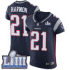 Men’s New England Patriots #21 Duron Harmon Navy Blue Nike NFL Home Vapor Untouchable Super Bowl LIII Bound Elite Jersey