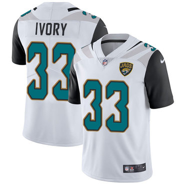 Nike Jacksonville Jaguars #33 Chris Ivory White Men’s Stitched NFL Vapor Untouchable Limited Jersey