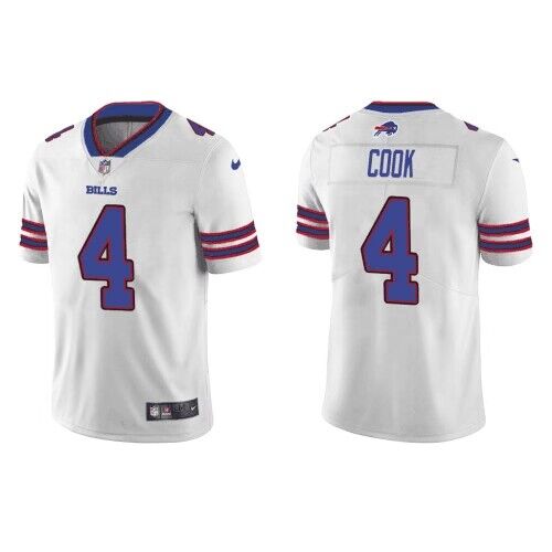 Men’s Buffalo Bills #4 James Cook White Vapor Untouchable Limited Stitched Jersey