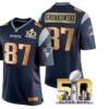 Pro Order New England Patriots Jersey 87 Rob Gronkowski Navy Blue Super Bowl Limited Jerseys