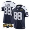 Men’s Dallas Cowboys #88 CeeDee Lamb Navy White 2023 F.U.S.E. NFC East Champions Patch Football Stitched Jersey