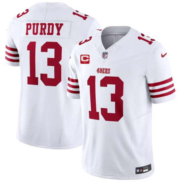 Men’s San Francisco 49ers #13 Brock Purdy White 2023 F.U.S.E. With 1-Star C Patch Vapor Untouchable Limited Football Stitched Jersey