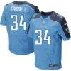Men’s Tennessee Titans #34 Earl Campbell Light Blue Retired Player NFL Nike Elite Jersey