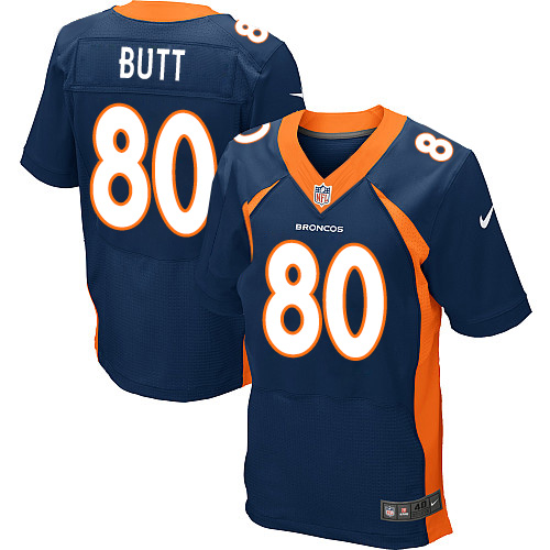 Nike Broncos #80 Jake Butt Navy Blue Alternate Men’s Stitched NFL New Elite Jersey