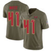 Buccaneers #41 Devin White Olive Men’s Stitched Football Limited 2017 Salute To Service Jersey