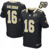 Men’s New Orleans Saints #16 Brandon Coleman Black 50th Season Patch Stitched NFL Nike Elite Jersey