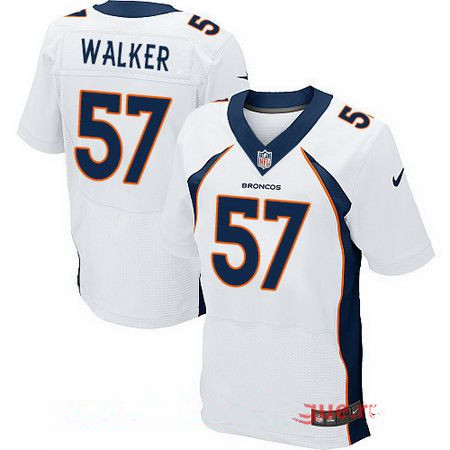 Men’s 2017 NFL Draft Denver Broncos #57 DeMarcus Walker White Road Stitched NFL Nike Elite Jersey