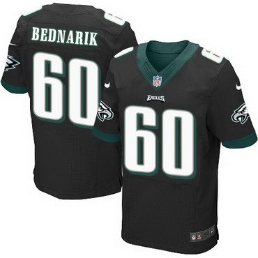 Men’s Philadelphia Eagles #60 Chuck Bednarik Black Retired Player NFL Nike Elite Jersey