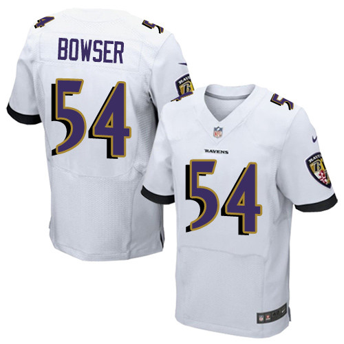 Nike Baltimore Ravens #54 Tyus Bowser White Men’s Stitched NFL New Elite Jersey