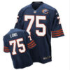 Nike Bears #75 Kyle Long Navy Blue Throwback Men’s Stitched NFL Elite Jersey