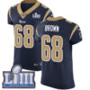 #68 Elite Jamon Brown Navy Blue Nike NFL Home Men’s Jersey Los Angeles Rams Vapor Untouchable Super Bowl LIII Bound