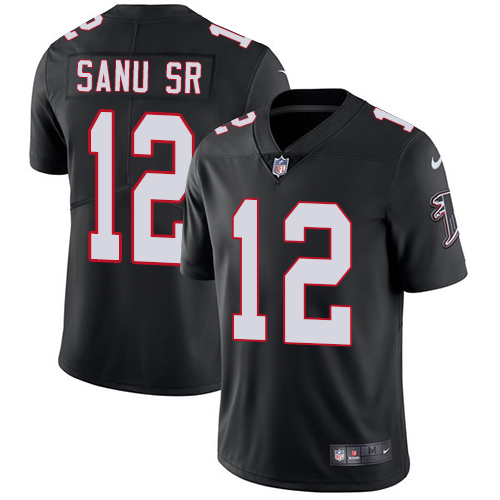 Nike Atlanta Falcons #12 Mohamed Sanu Sr Black Alternate Men’s Stitched NFL Vapor Untouchable Limited Jersey