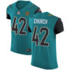 Men’s Nike Jacksonville Jaguars #42 Barry Church Teal Green Team Color Stitched NFL Vapor Untouchable Elite Jersey