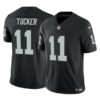 Men’s Las Vegas Raiders #11 Tre Tucker Black 2023 F.U.S.E Vapor Untouchable Football Stitched Jersey