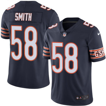 Nike Chicago Bears #58 Roquan Smith Navy Blue Team Color Men’s Stitched NFL Vapor Untouchable Limited Jersey