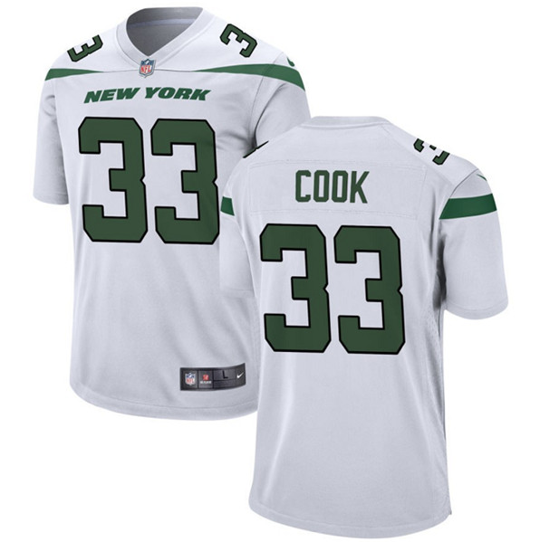 Men’s New York Jets #33 Dalvin Cook White Stitched Vapor Untouchable Limited Jersey