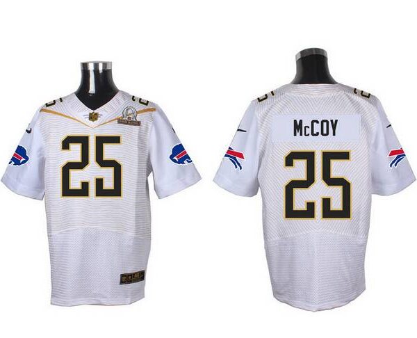 Men’s Buffalo Bills #25 LeSean McCoy White 2016 Pro Bowl Nike Elite Jersey
