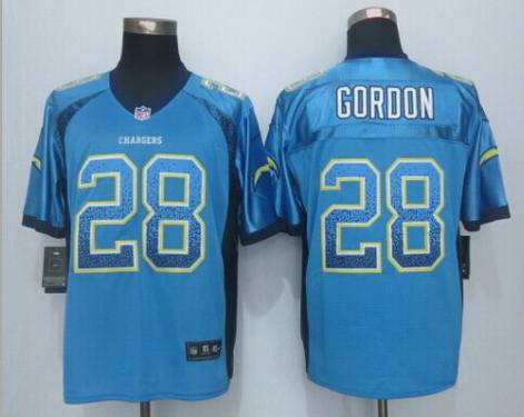Men’s San Diego Chargers #28 Melvin Gordon Nike Drift Fashion Orange Elite Jersey