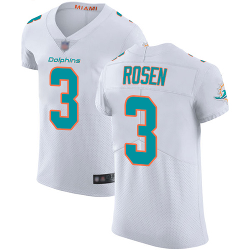 Dolphins #3 Josh Rosen White Men’s Stitched Football Vapor Untouchable Elite Jersey