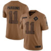Men’s Dallas Cowboys #11 Micah Parsons 2023 Brown Salute To Service Limited Football Stitched Jersey