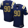 Men’s New York Jets #90 Dennis Byrd Navy Blue Alternate NFL Nike Elite Jersey