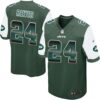 Nike Jets #24 Darrelle Revis Green Team Color Men’s Stitched NFL Limited Strobe Jersey