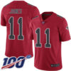 Falcons #11 Julio Jones Red Men’s Stitched Football Limited Rush 100th Season Jersey