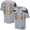 Nike Seahawks #25 Richard Sherman Grey Alternate Men’s Stitched NFL Elite Gold Jersey