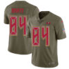 Nike Buccaneers #84 Cameron Brate Olive Men’s Stitched NFL Limited 2017 Salute To Service Jersey